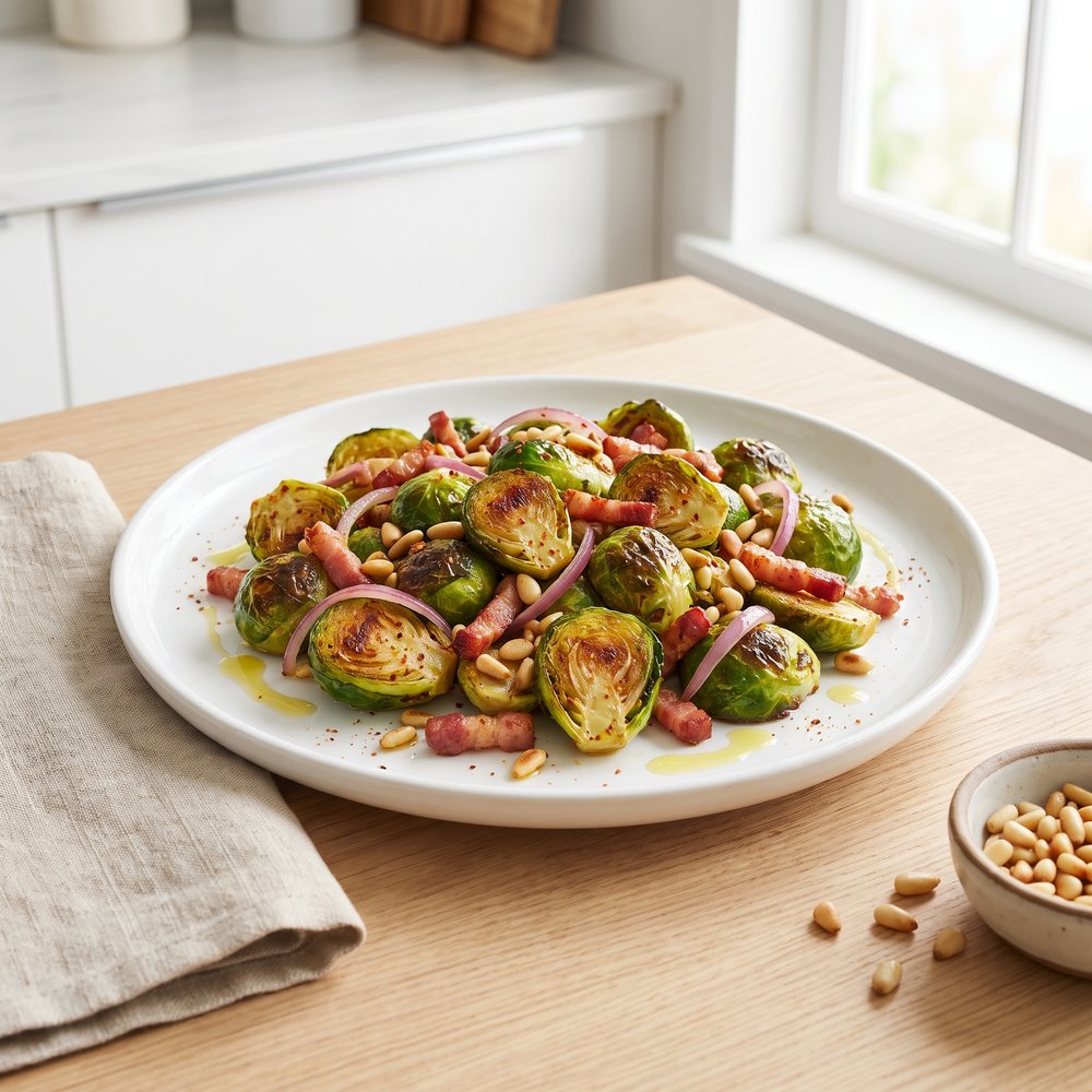 Crispy Bacon Roasted Brussels Sprouts