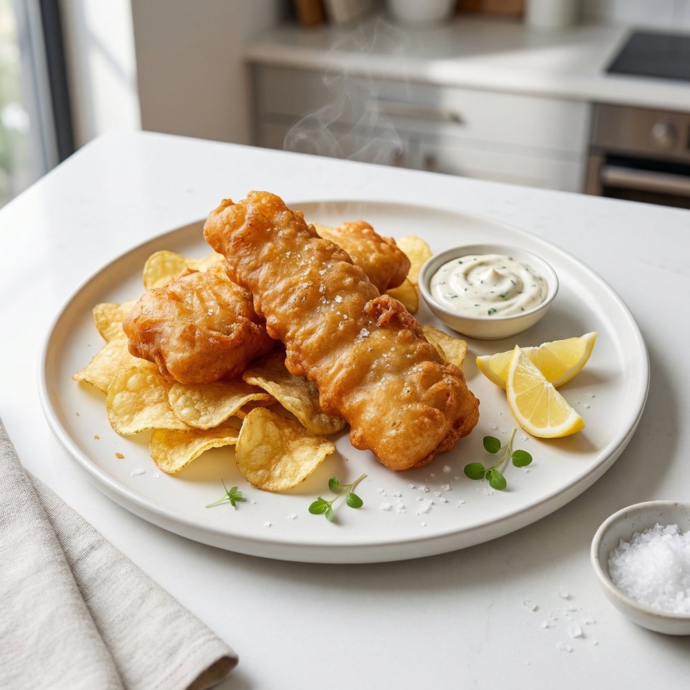 Crispy Beer Batter Fish & Chips