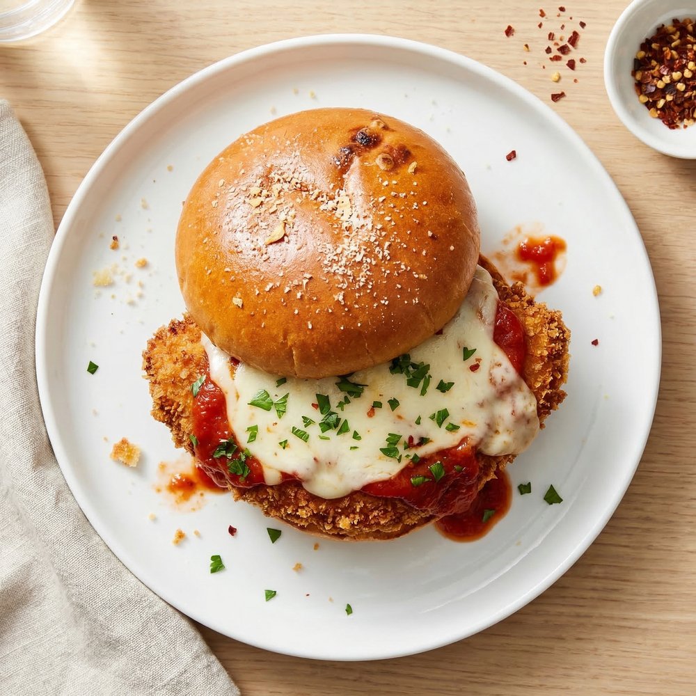 Chicken Parmesan Burger Stacks