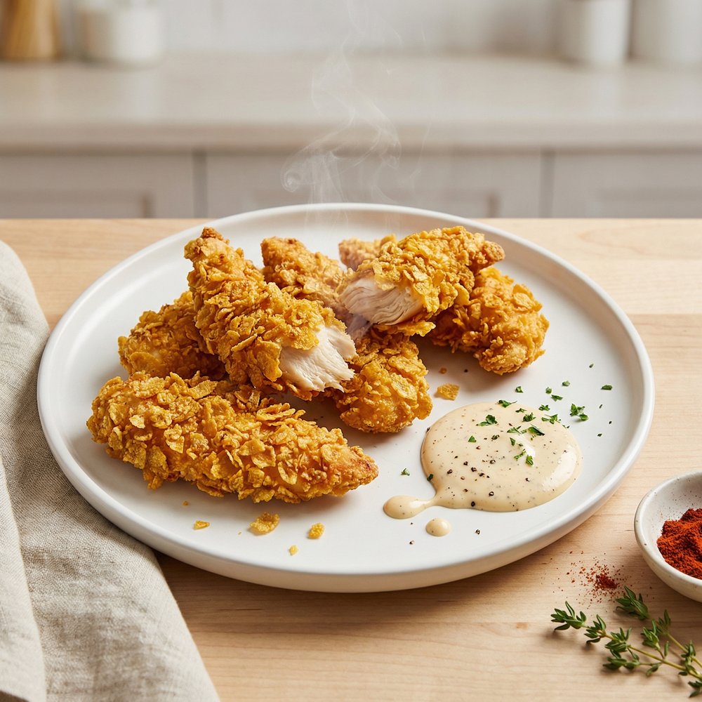 Air Fryer Cornflake Chicken Fingers