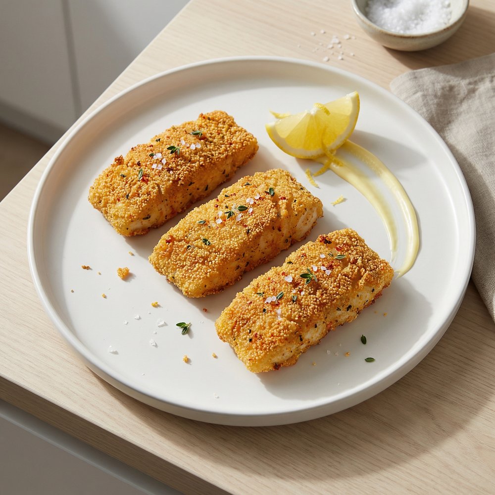 Crispy Cornmeal-Coated Cod