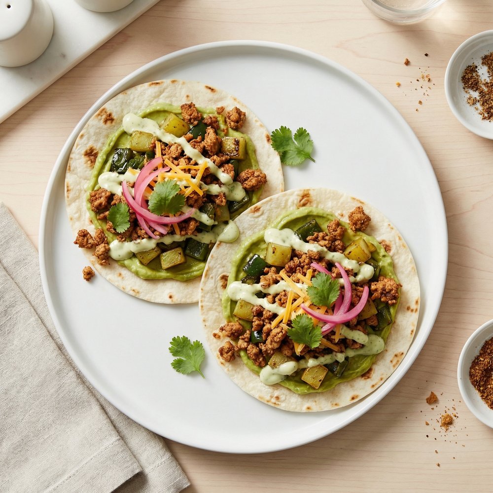 Crunchy Ground Turkey Tostadas