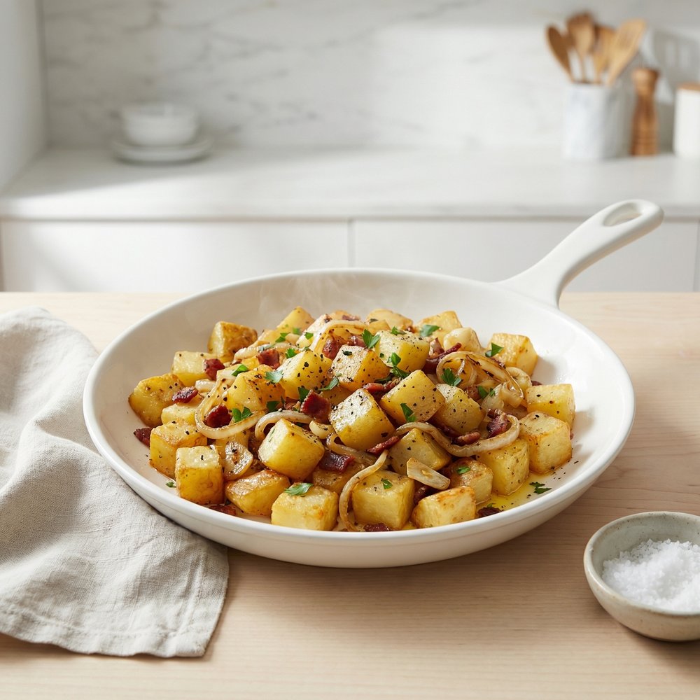 Homefried Potatoes with Garlic and Bacon