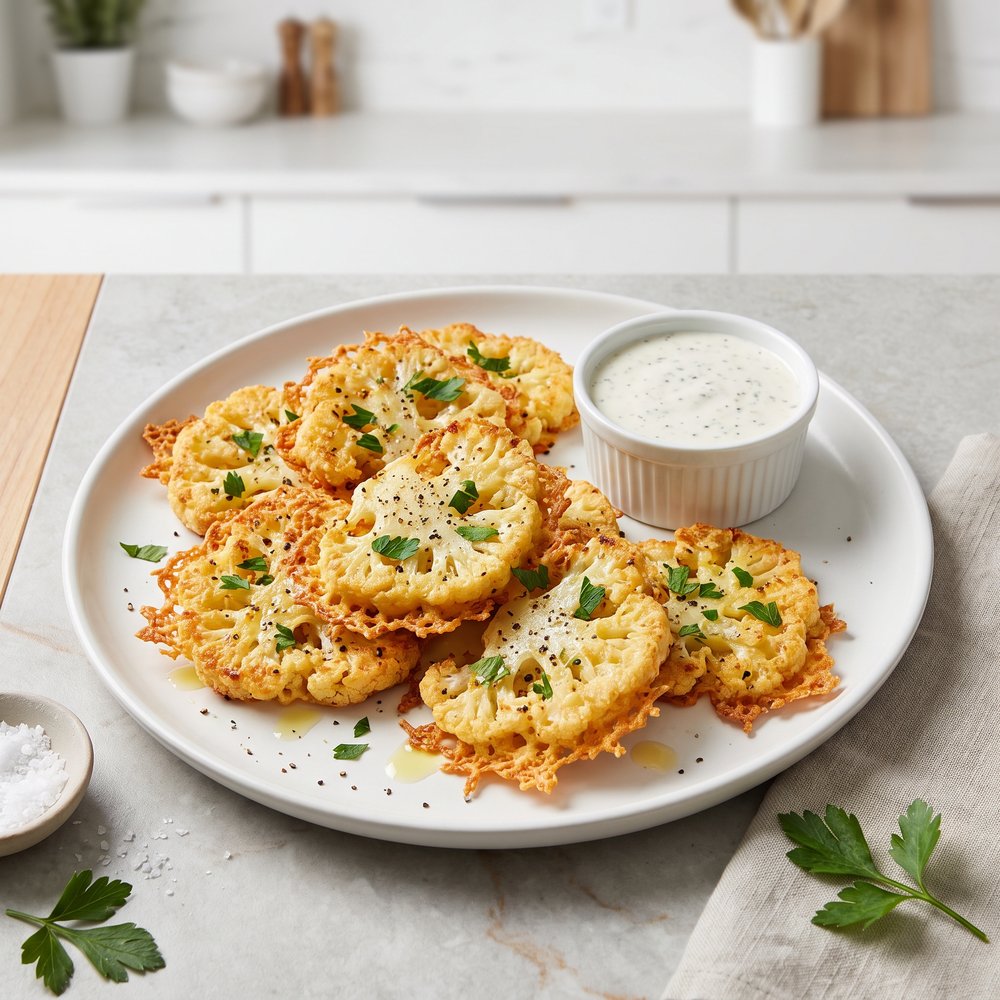 Crispy Parmesan Smashed Cauliflower