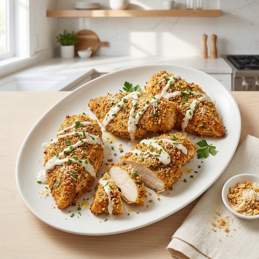 Crispy Ranch-Parmesan Baked Chicken