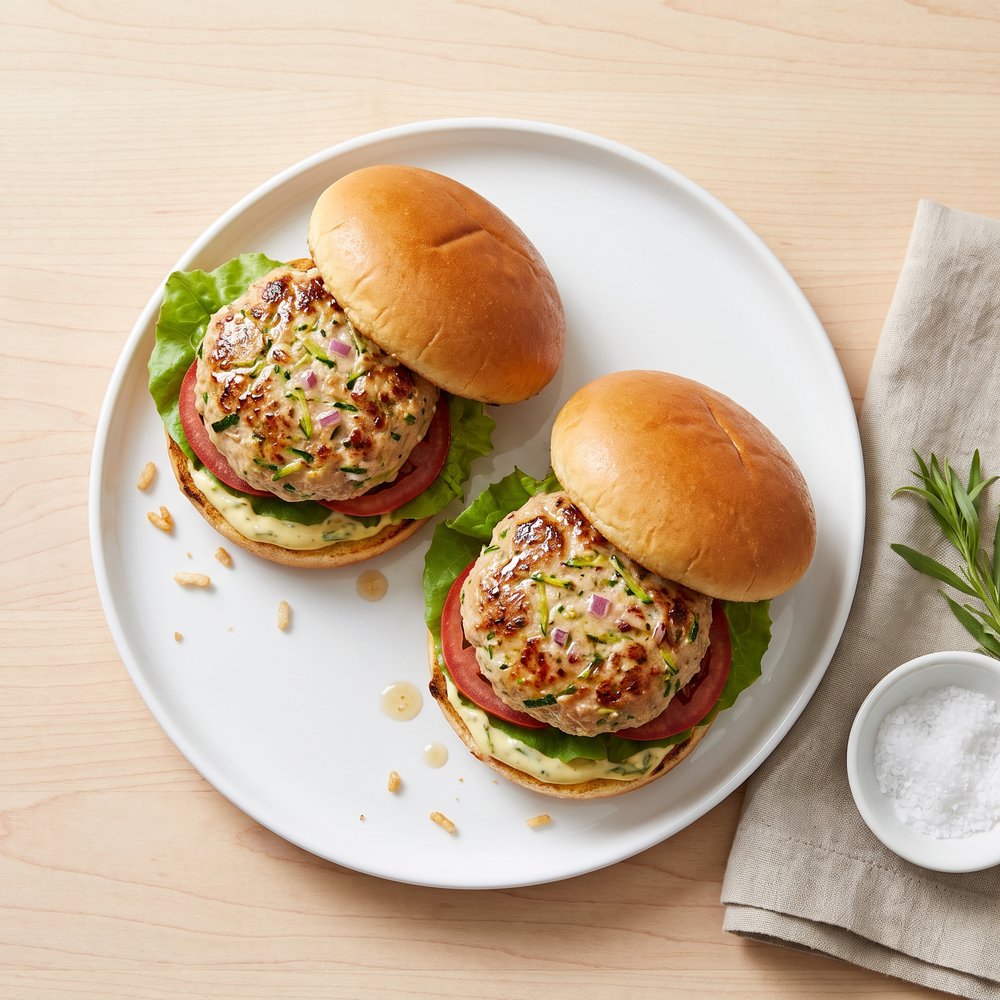 Crispy Rice Turkey Burgers