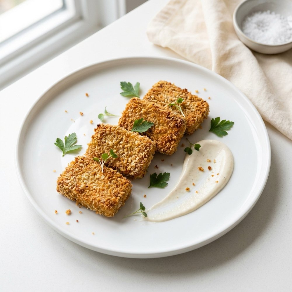 Crispy Vegan Breaded Tofu Bites