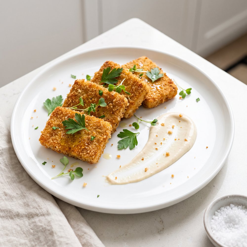 Crispy Vegan Breaded Tofu Bites