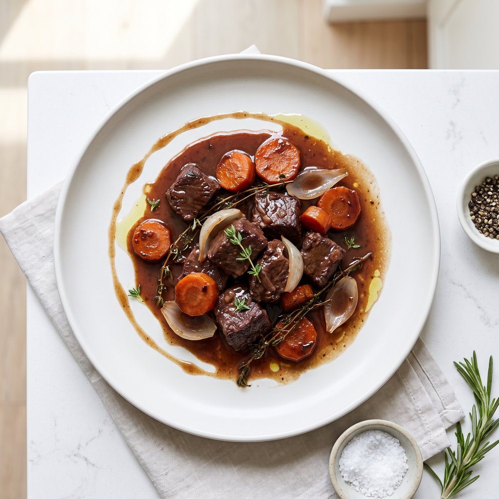 Crockpot Beef Bourguignon Stew