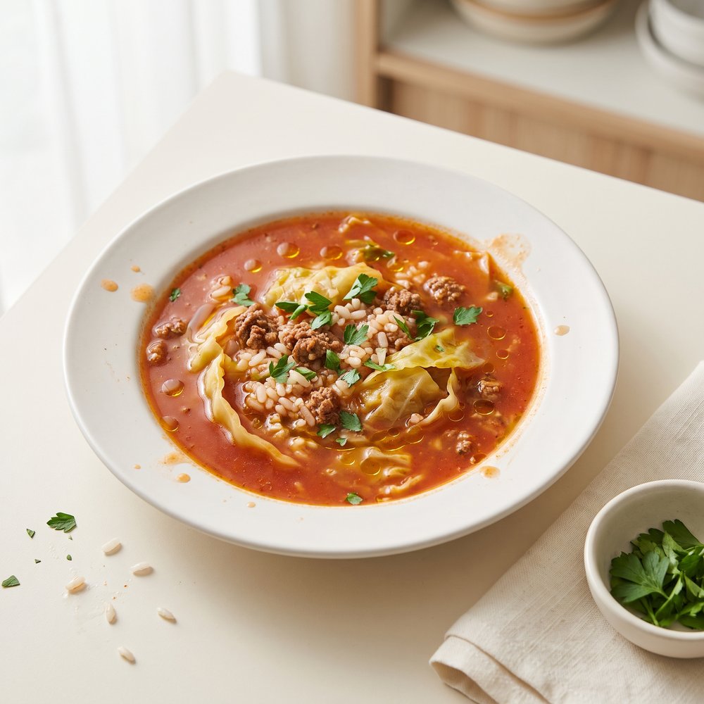 Crockpot Cabbage Roll Soup