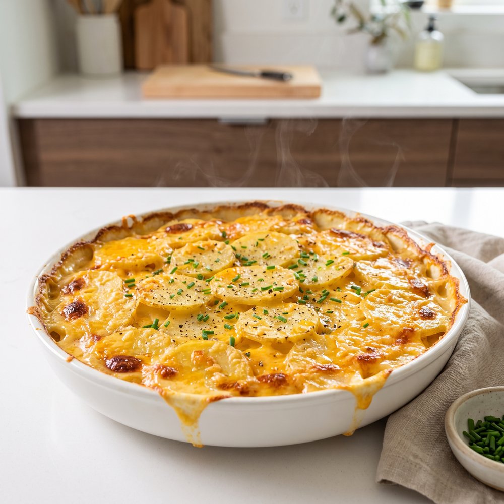 Crockpot Cheesy Potato Gratin