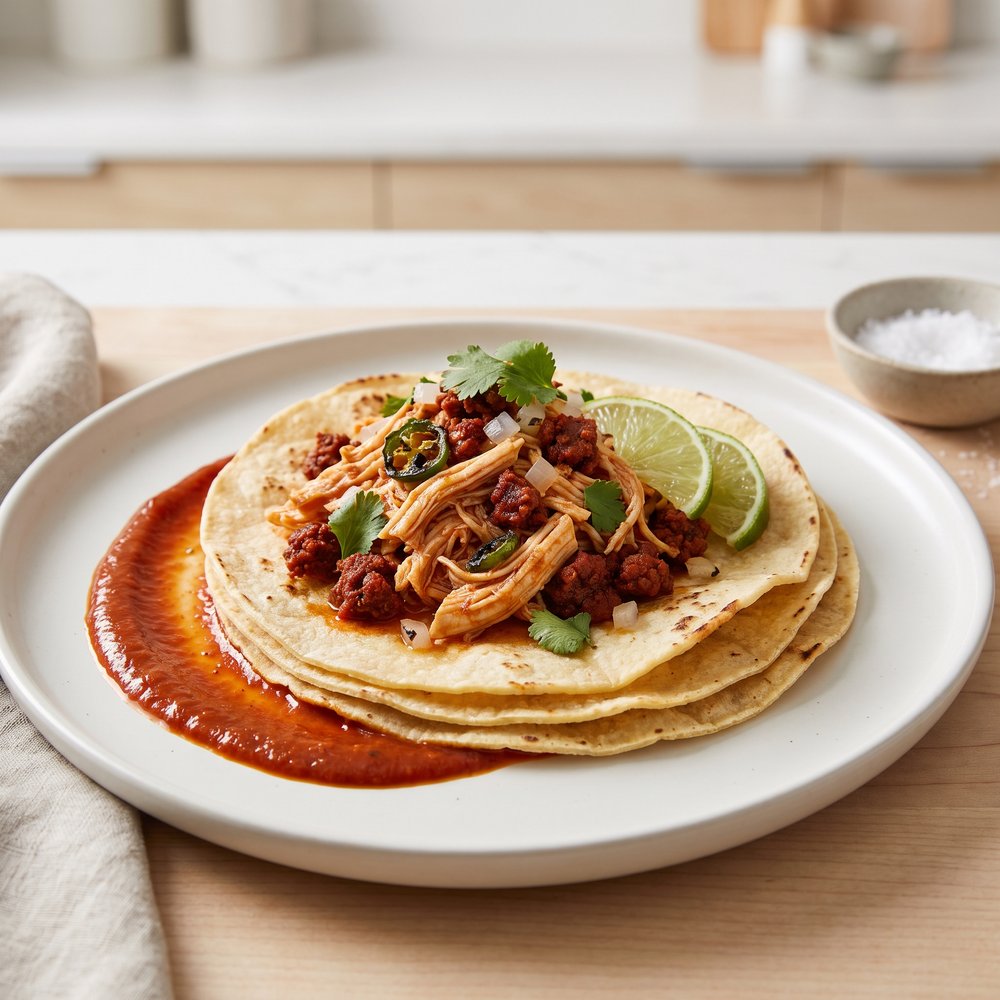 Crockpot Chicken Tinga with Chorizo