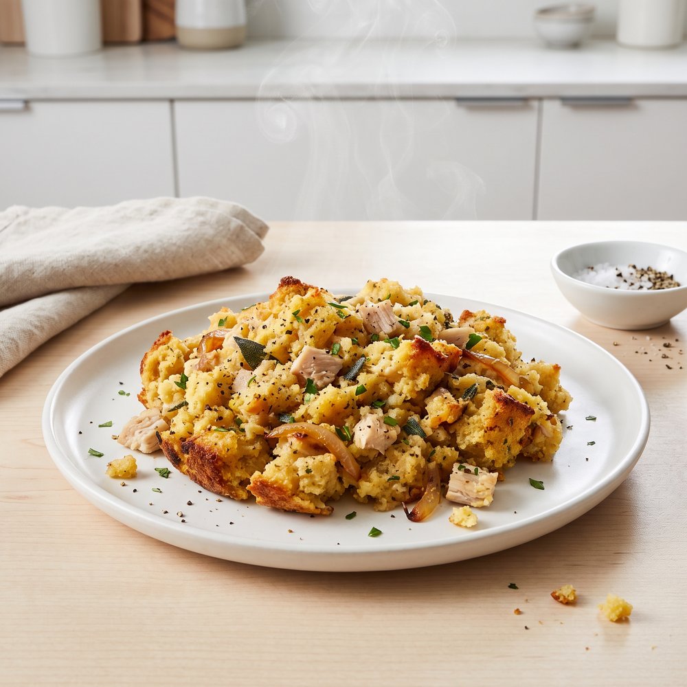Crockpot Chicken and Cornbread Dressing