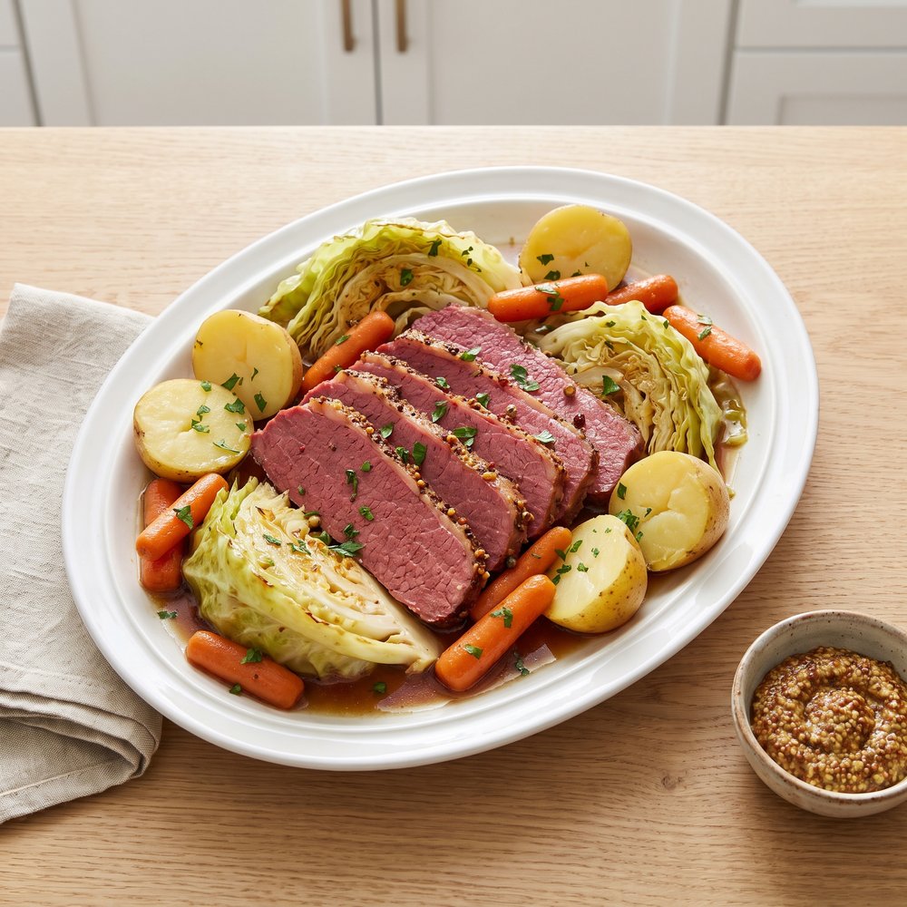 Crockpot Corned Beef with Cabbage and Vegetables
