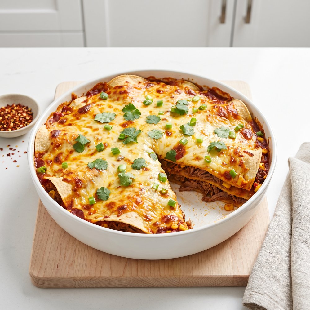 Crockpot Enchilada Casserole