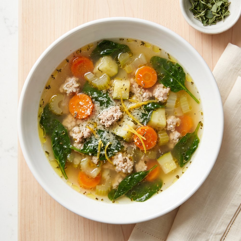 Crockpot Ground Turkey and Veggie Soup