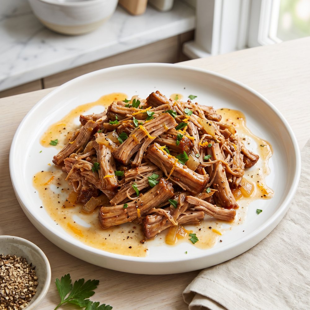 Crockpot Orange-Juice Pulled Pork