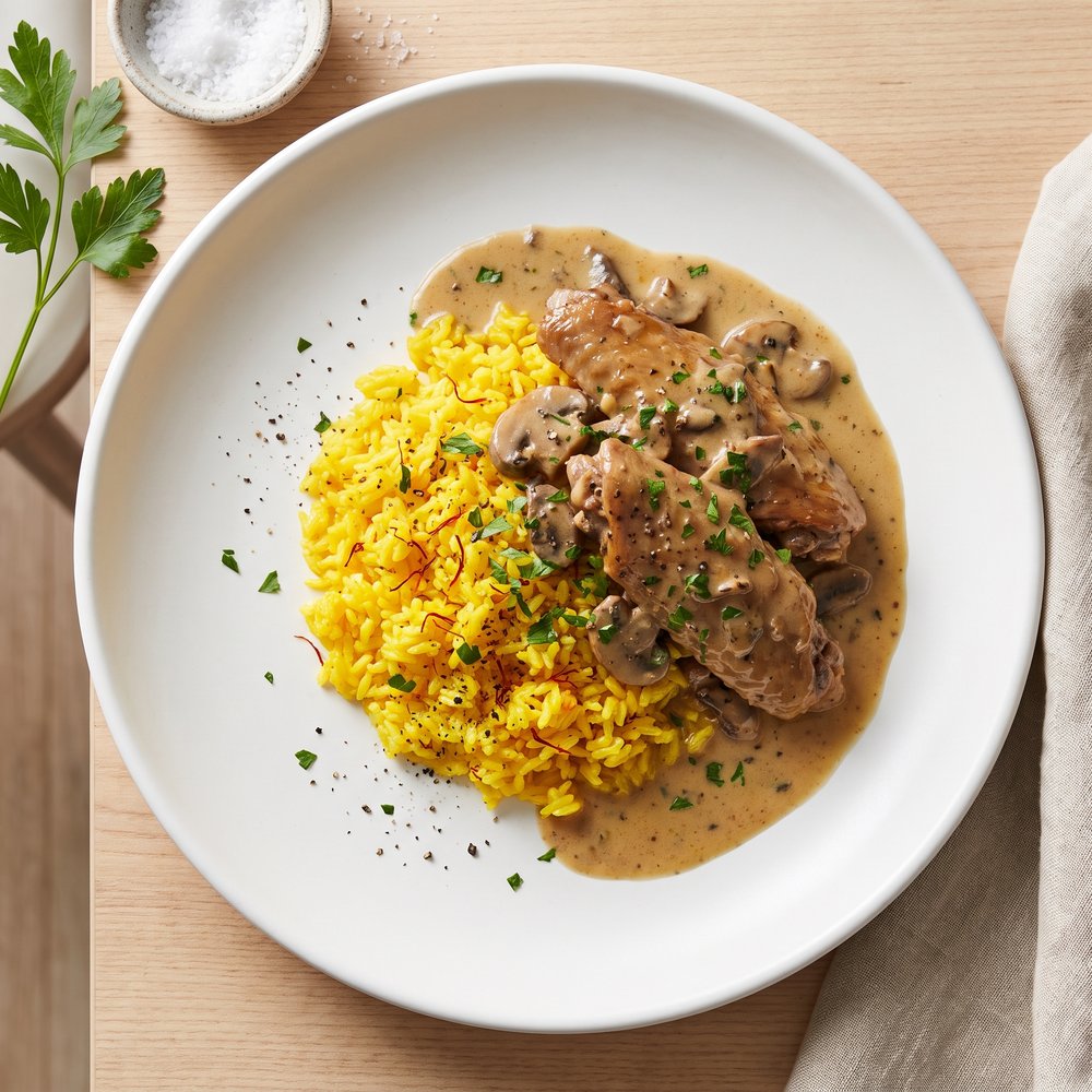 Crockpot Turkey Wings with Saffron Yellow Rice