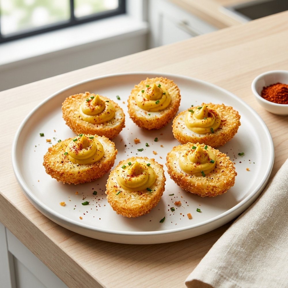 Crunchy Air-Fried Deviled Eggs