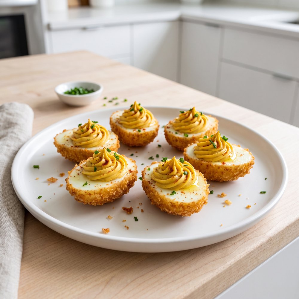Crunchy Air-Fried Deviled Eggs