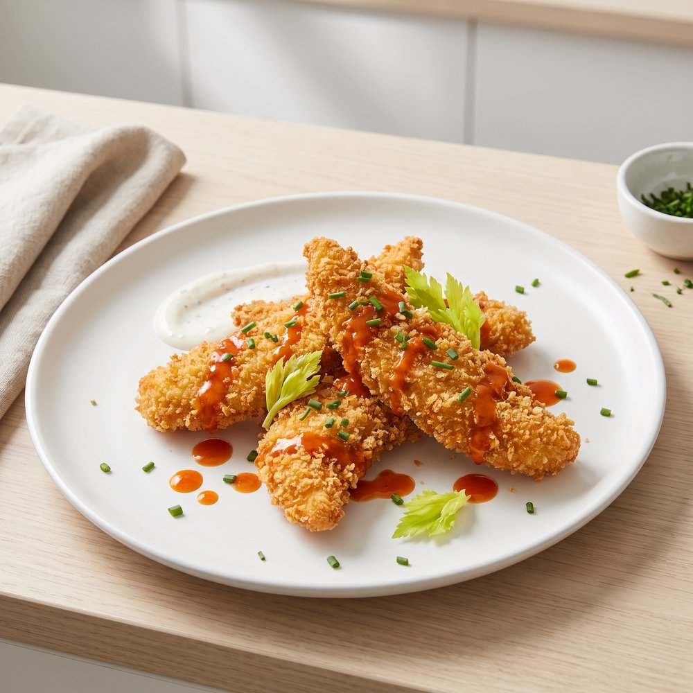 Crunchy Buffalo Panko Chicken Strips