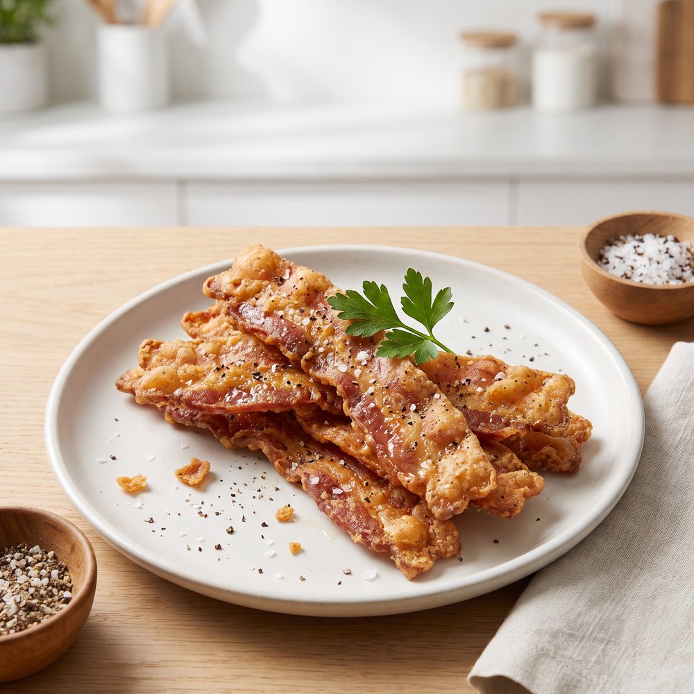 Crunchy Deep-Fried Bacon Strips