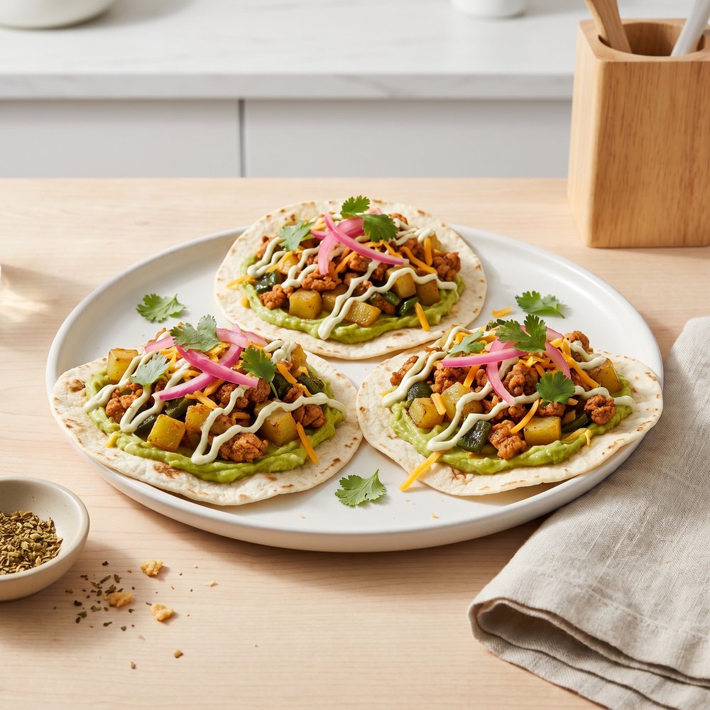 Crunchy Ground Turkey Tostadas