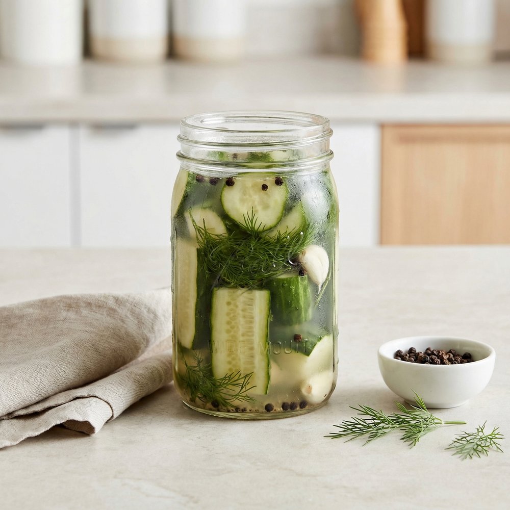 Fast and Crunchy Fridge Dill Pickles
