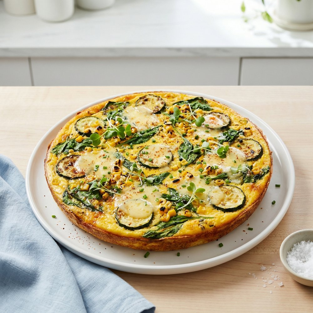 Crustless Zucchini Corn Quiche