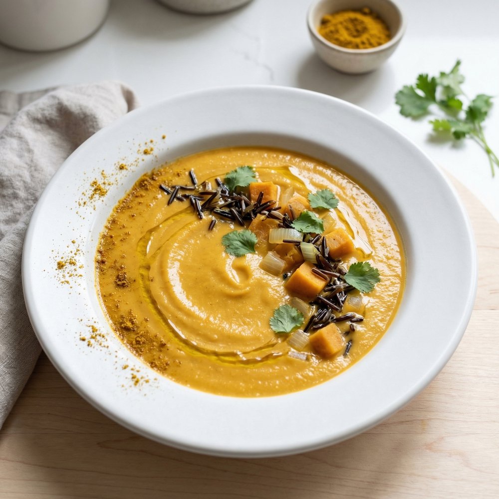 Curried Yam and Wild Rice Soup