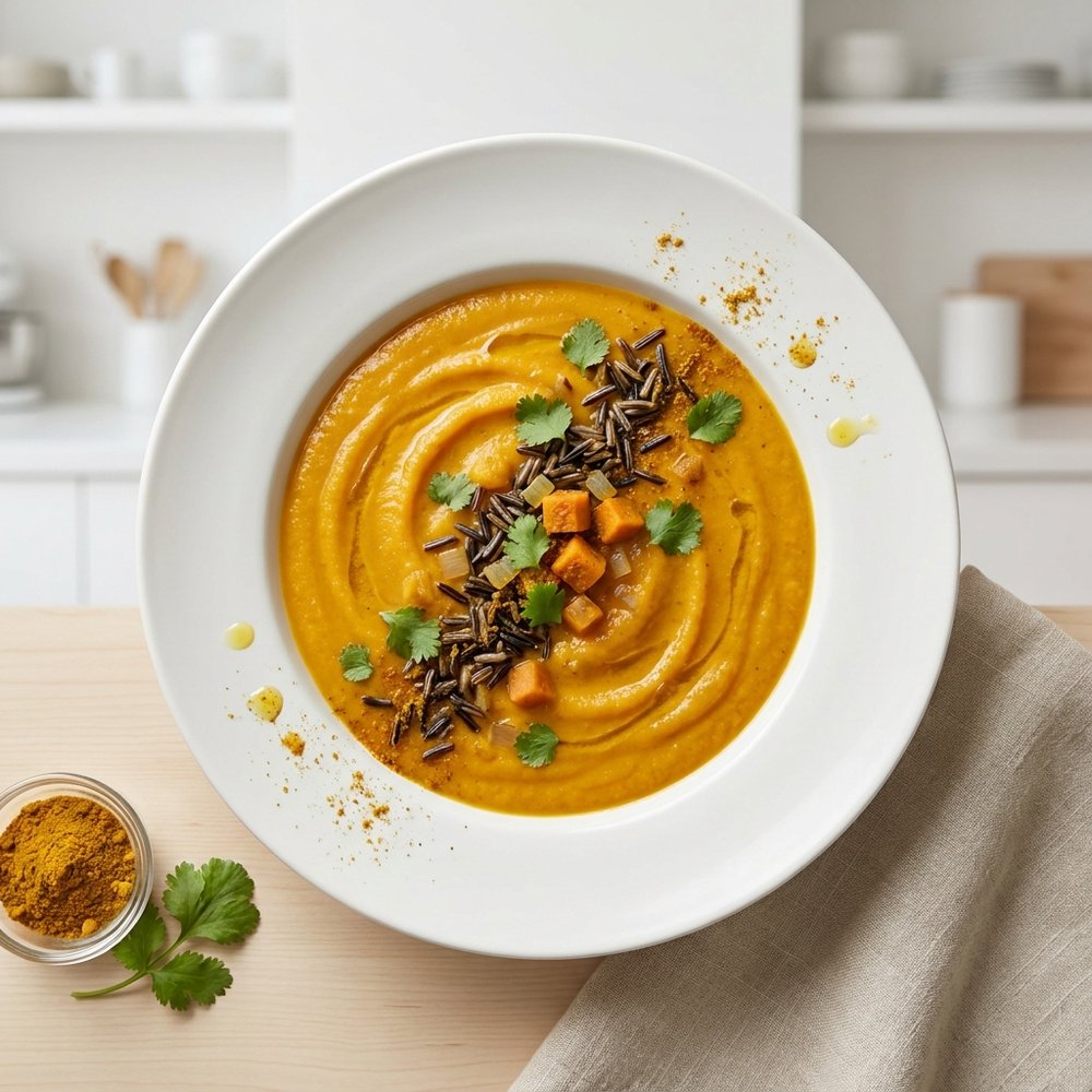 Curried Yam and Wild Rice Soup