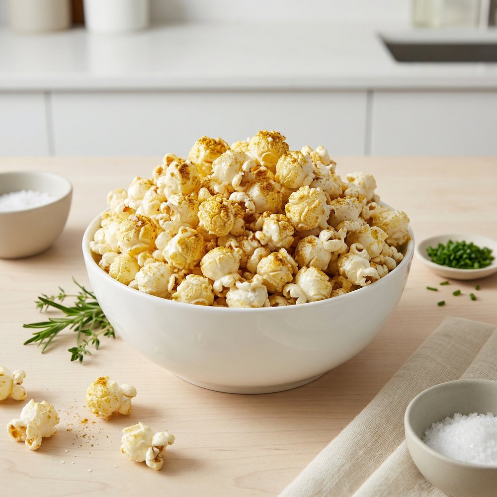 Microwave Curry-Spiced Popcorn