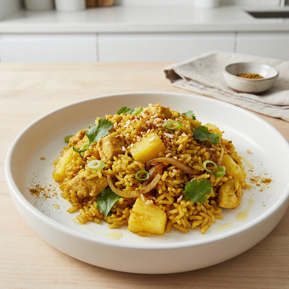 Pineapple Curry Chicken Fried Rice