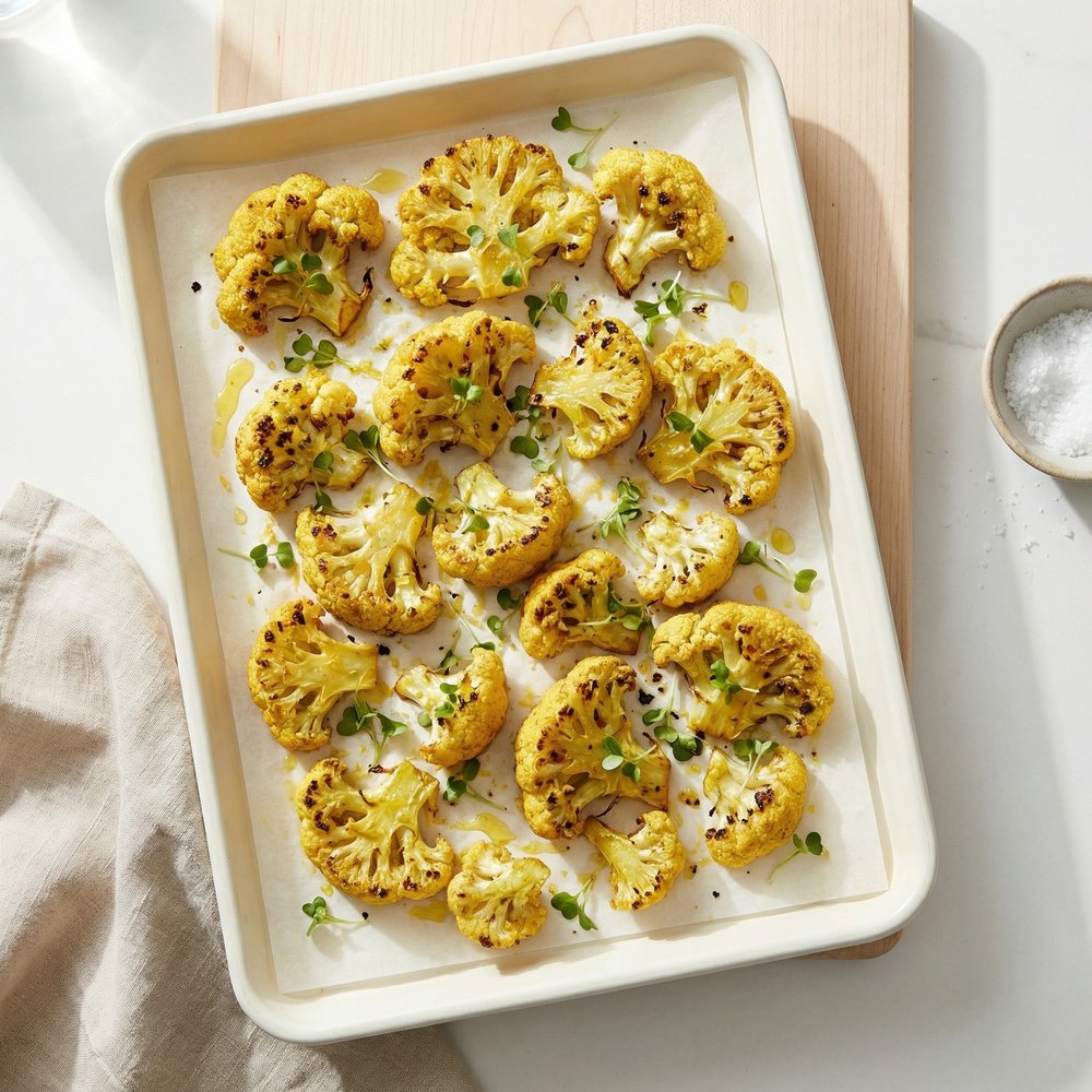 Sheet-Pan Curry Roasted Cauliflower