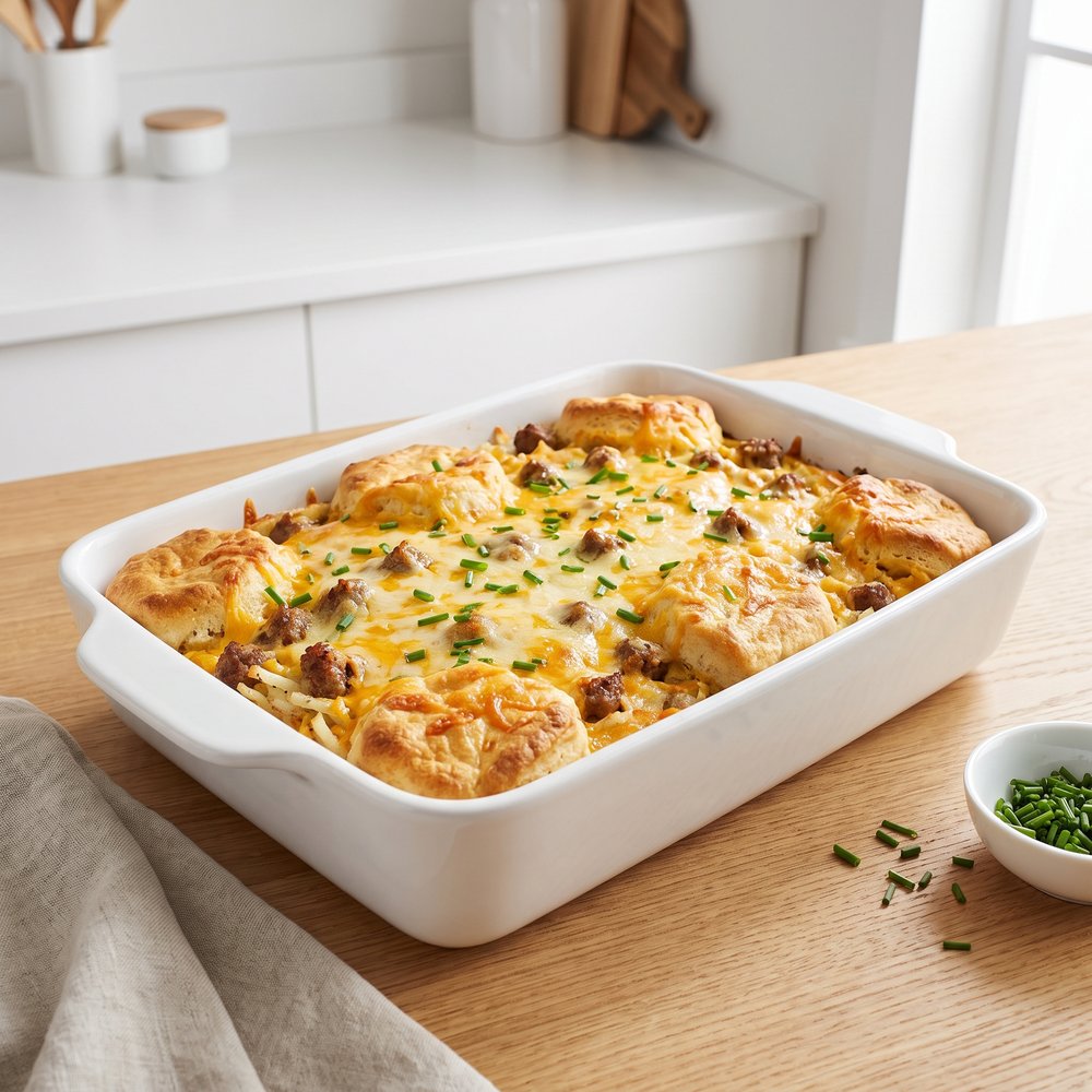 Dad’s Breakfast Biscuit Casserole