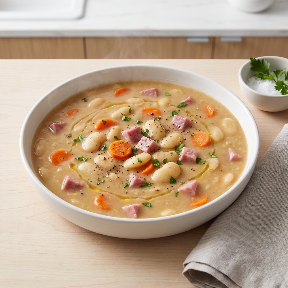 Dad's Ham Bone Lima Bean Soup