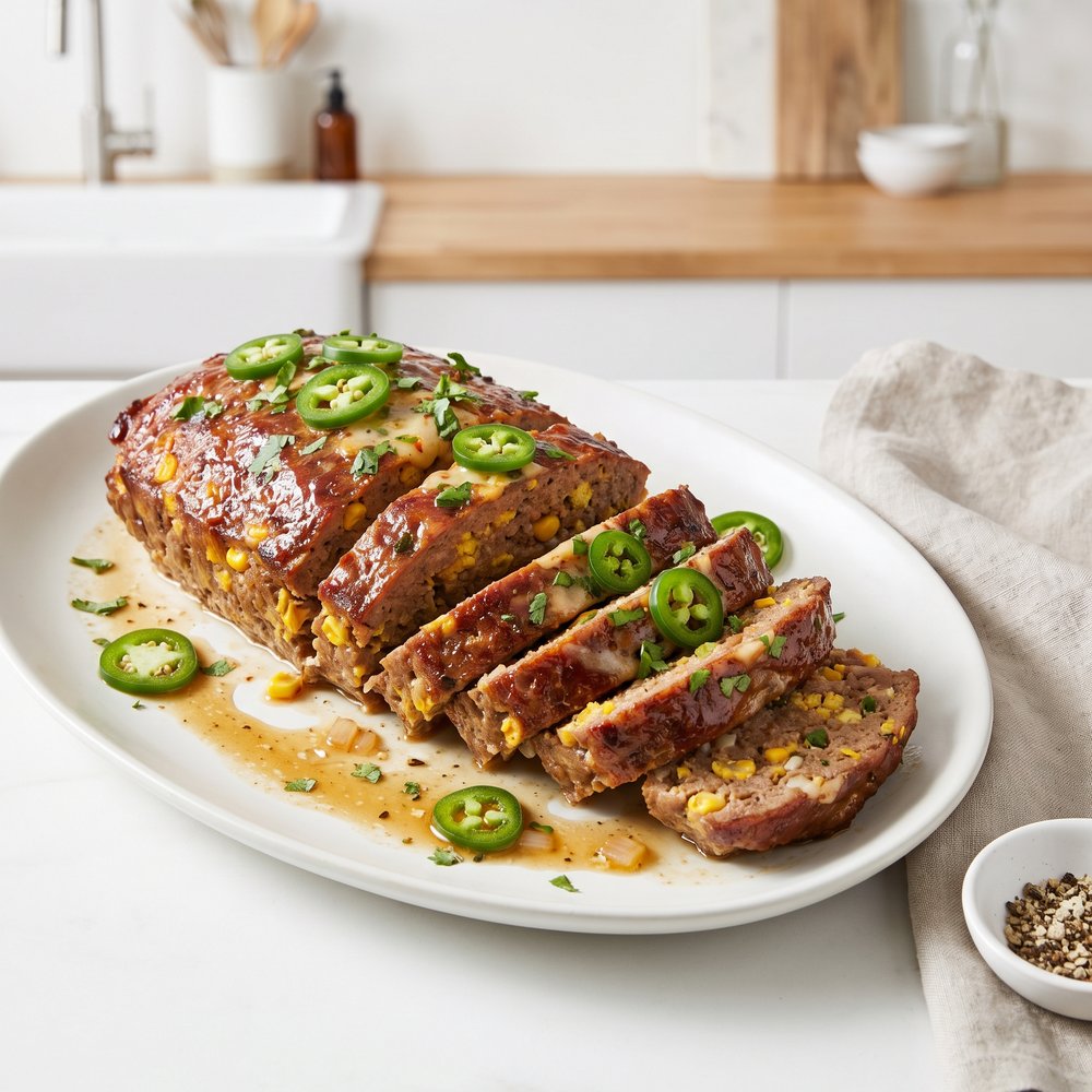 Dad's Homestyle Jalapeño Meatloaf with Cornbread