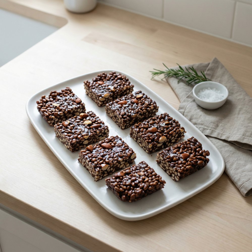 Chocolate Nutty Crispy Treats