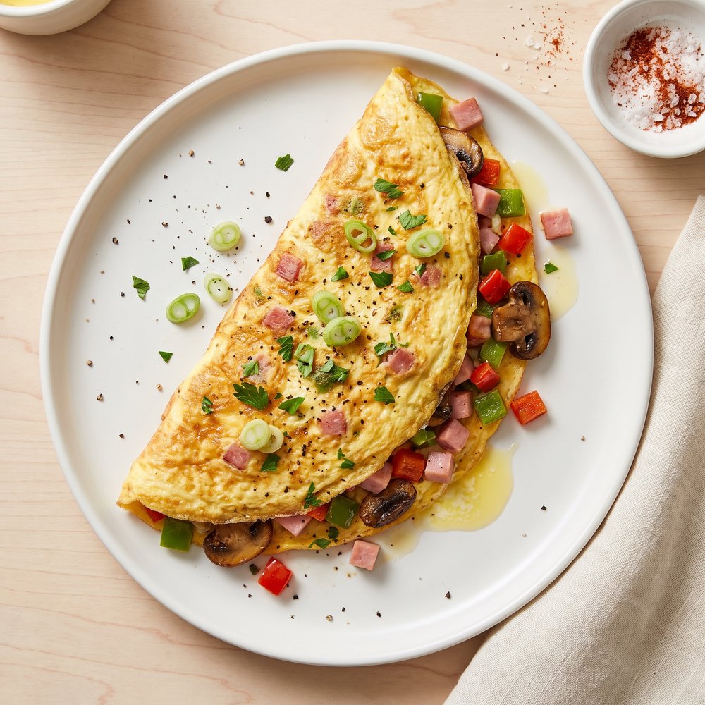 Denver-Style Ham and Veggie Omelet