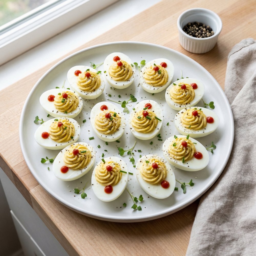 Parmesan Dijon Deviled Eggs