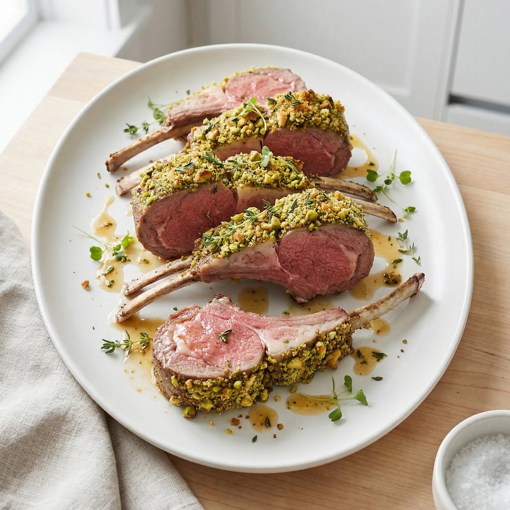 Rack of Lamb with Pistachio Crust