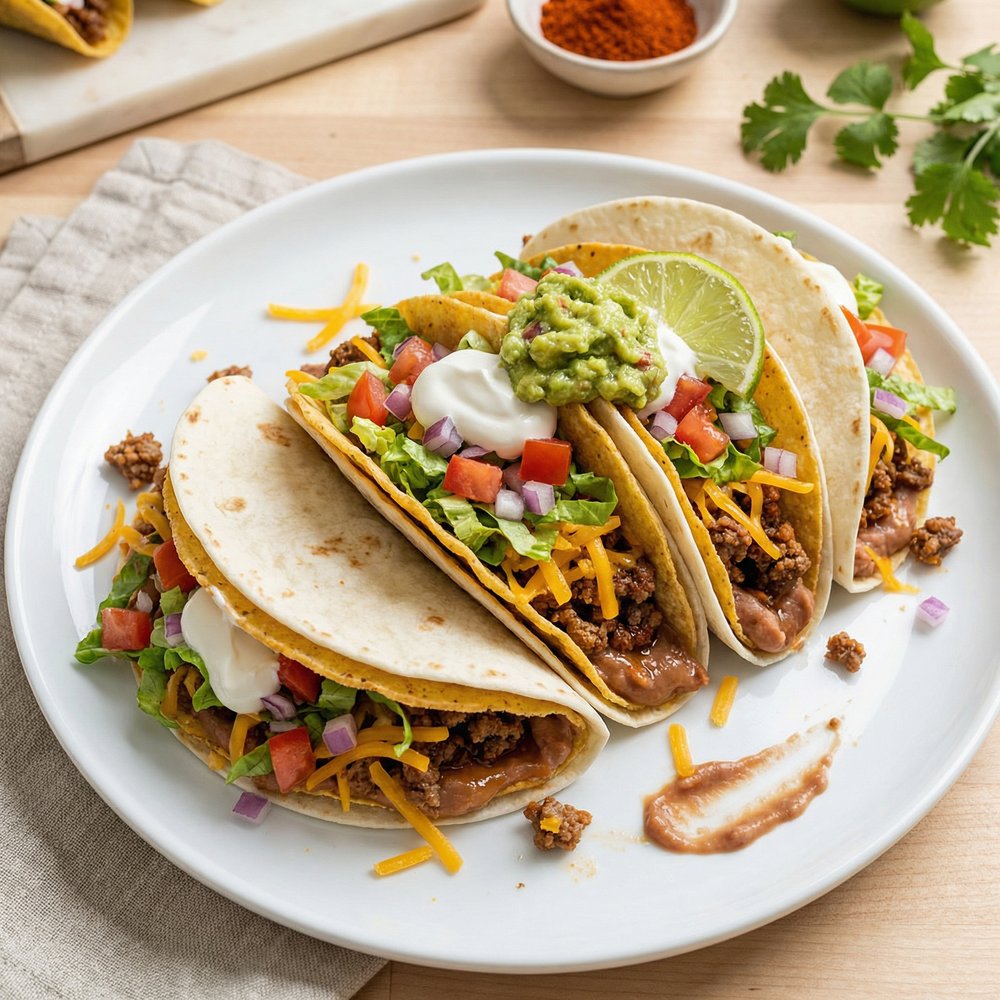 Stacked Crunchy-and-Soft Tacos