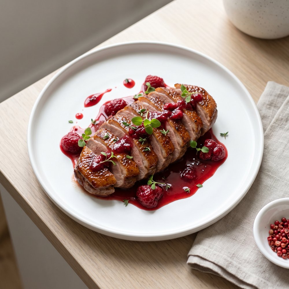 Duck Breasts with Raspberry Sauce