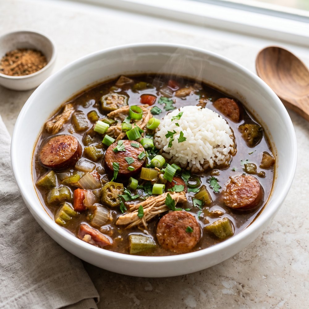 Dupre Family Chicken and Sausage Gumbo