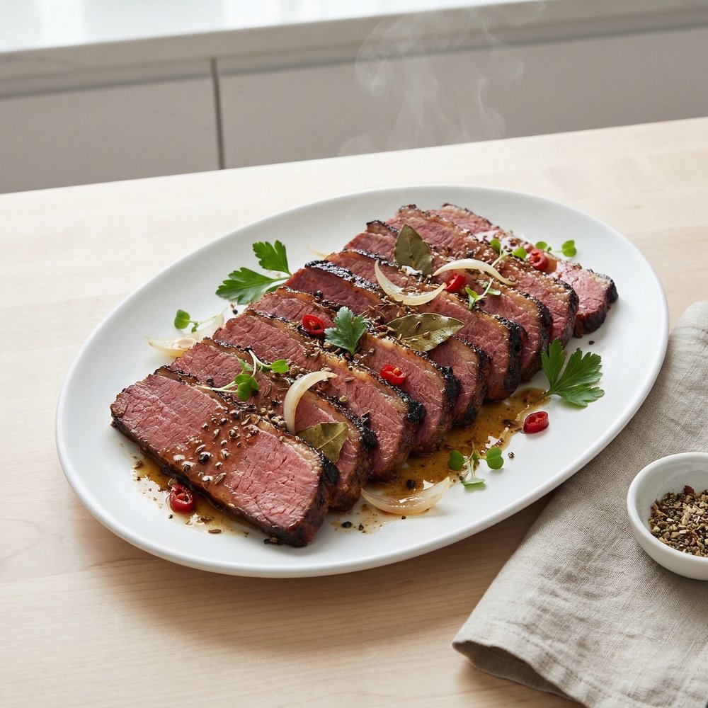 Crunchy Corned Beef in a Dutch Oven