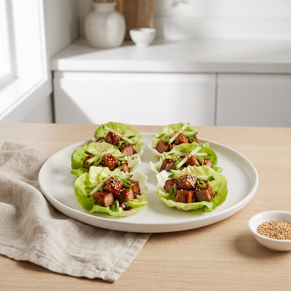 Easy "Peking Duck" Lettuce Cups