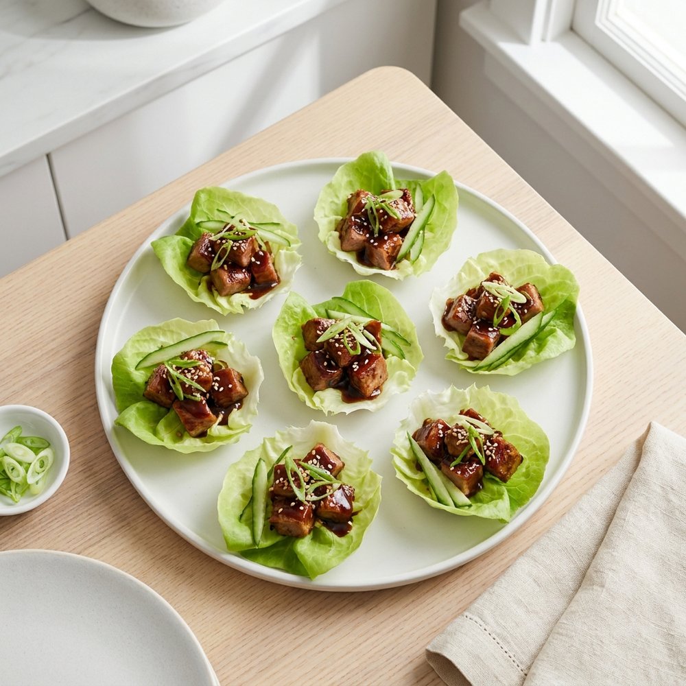 Easy "Peking Duck" Lettuce Cups