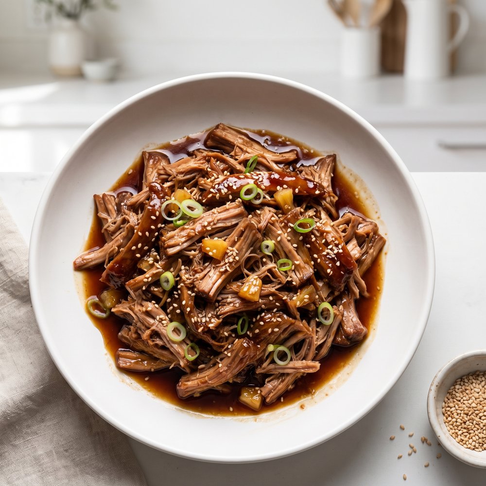 Easy Slow Cooker Teriyaki Pulled Pork
