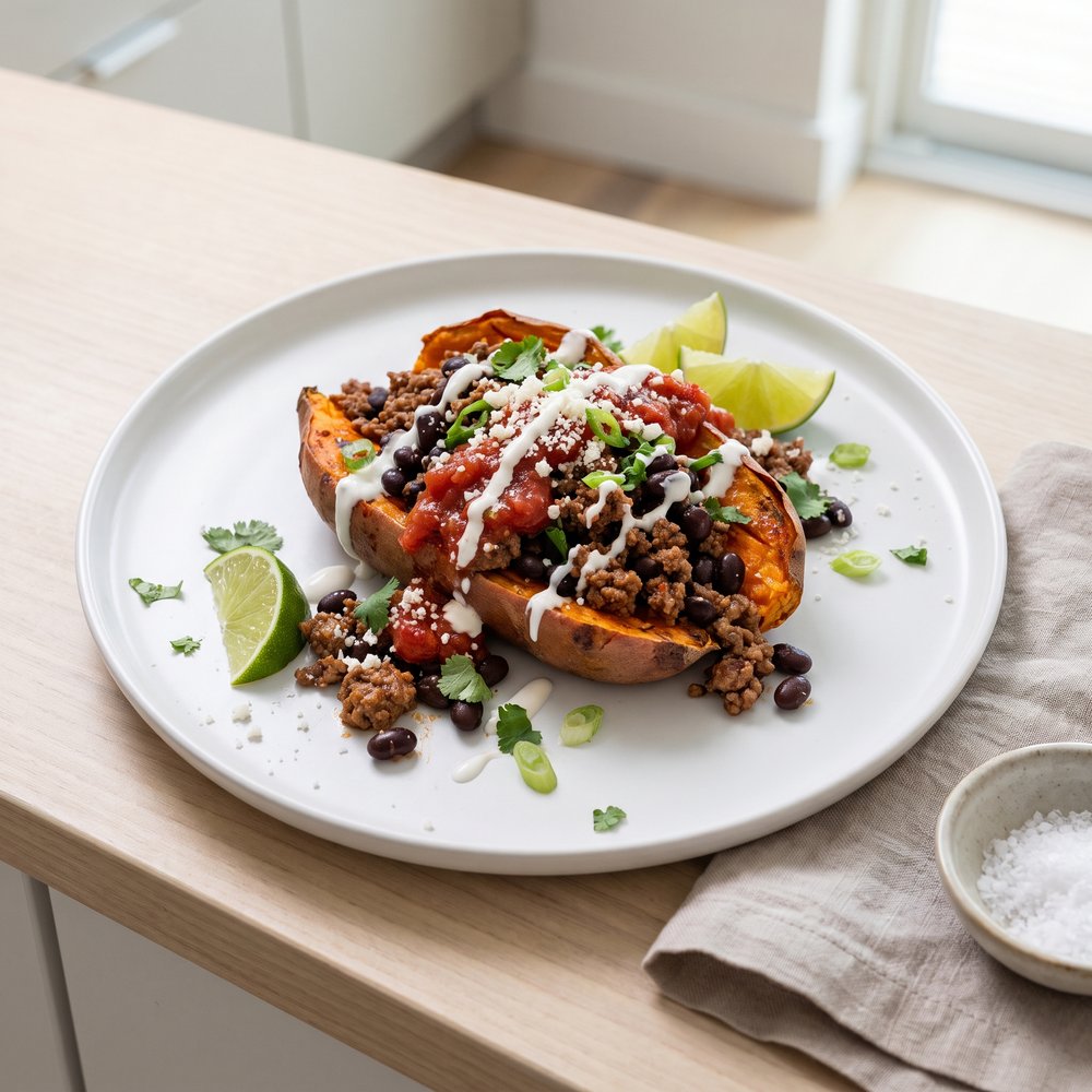Easy Stuffed Taco Sweet Potatoes
