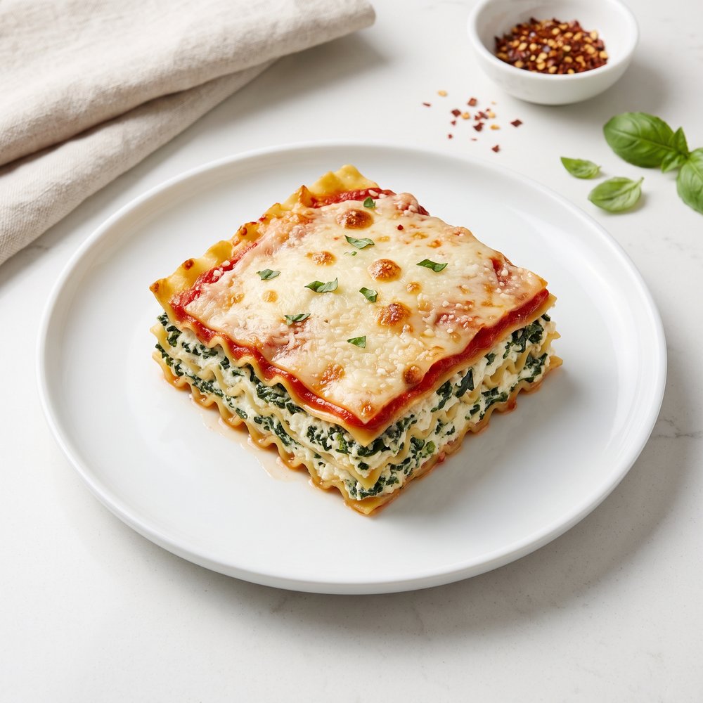 Easy Vegetarian Spinach Lasagna